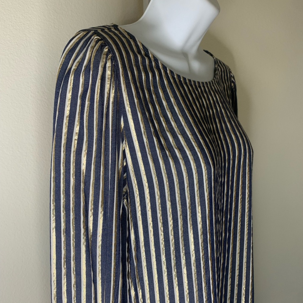 Shimmery GOLD STRIPED Elegant Blouse